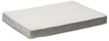 Beeztees Zira - Orthopedisch hondenkussen - Lichtgrijs - 100x70x4 cm - L