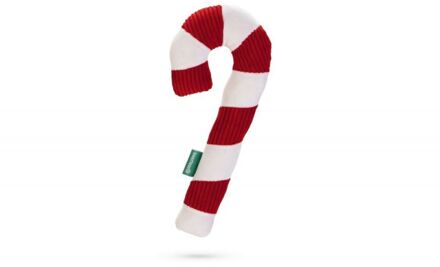 Beeztees Zuurstok Kerst Knuffel - Hondenspeelgoed - Rood - 50 x 21 x 7 cm - 1 stuk