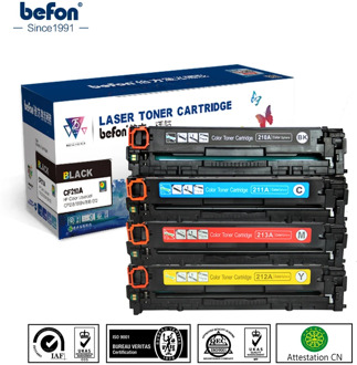 befon Color Toner Cartridge 210 set Compatible for HP CF210A CF211A CF212A CF213A 131A LaserJet Pro 200 color M251nw M276n/nw