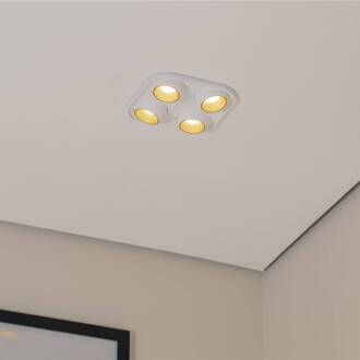 Bega LED inbouwspot Studio Line, wit/messing, 4-lamps. zwart, messing