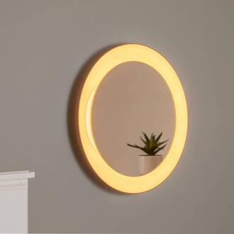 Bega LED-spiegel Studio Line zwart-messing, Ø 50 cm mat messing, zwart