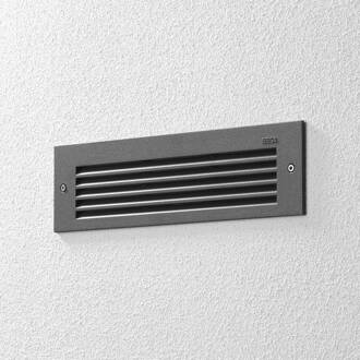 Bega LED wand inbouwlamp grijs breedte 26 cm CCT schakelaar grafiet