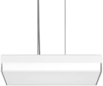 Bega RZB Flat Slim+ Hanger DALI 43x43cm 41W wit/glanzend wit, witte buitenkant glanzend