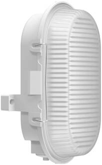 Bega RZB Standard LED wandlamp kunststof ovaal IP44 grijs, opaalwit