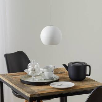 Bega Studio Line hanglamp DALI, aluminium Ø19 cm wit fluweel mat, aluminium mat