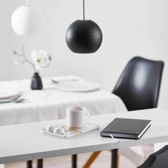 Bega Studio Line hanglamp ON/OFF, zwart/alu Ø14cm fluweelmat zwart, mat aluminium