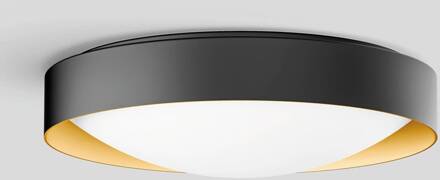 Bega Studio Line plafondlamp Ø36cm zwart/messing mat zwart, mat messing, opaal