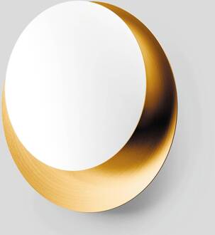 Bega Studio Line wandlamp 27W messing kap wit mat wit, mat messing