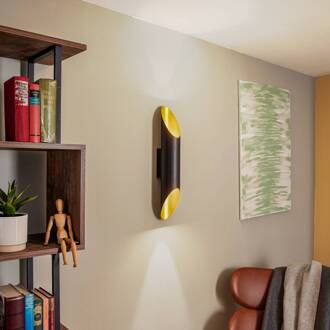 Bega Studio Line wandlamp Cut 28W zwart/messing mat zwart, mat messing