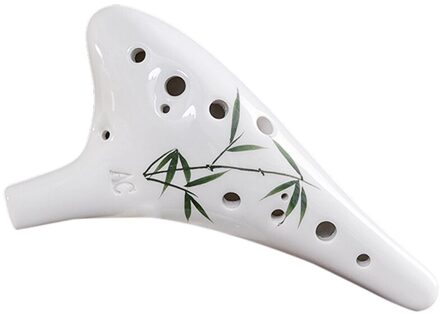 Beginner 12 Gaten Ronde Kop Keramische Ocarina Alto C Handgeschilderde Muziekinstrument Voor Music Lover En Leerling Bamboo
