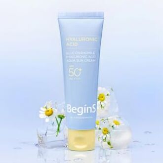 BeginS Blue Chamomile Hyaluronic Acid Aqua Sun Cream 50ml