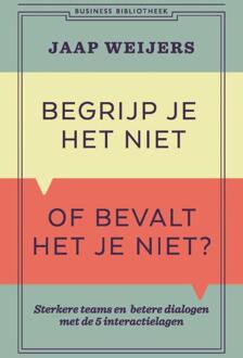 Begrijp Je Het Niet Of Bevalt Het Je Niet? - Business Bibliotheek - Jaap Weijers