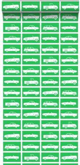 behang auto's groen - 53 cm x 10,05 m - 115828