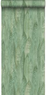 behang bladeren celadon groen - 0,53 x 10,05 m - 138986