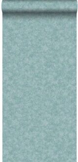 behang effen aqua groen Blauw