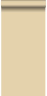 behang effen beige Blauw