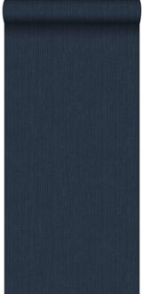 behang effen denim jeans structuur donkerblauw - 0,53 x 10,05