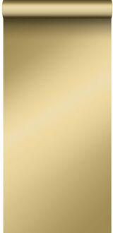 behang effen glanzend goud - 0,53 x 10,05 m - 139110 Goud, Wit