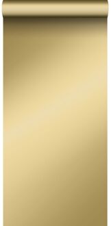 behang effen glanzend goud - 0,53 x 10,05 m - 139110 Goud, Wit