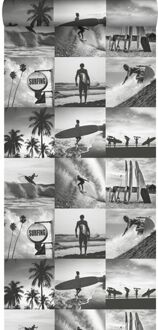 behang foto's van surfers donkergrijs Blauw