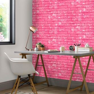 Behang Friends & Coffee Stones roze Multikleur