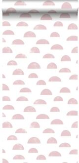 behang grafisch motief roze - 0,53 x 10,05 m - 139065