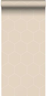 behang hexagon beige - 0,53 x 10,05 m - 139552