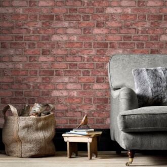 Behang Homestyle Brick Wall rood Multikleur