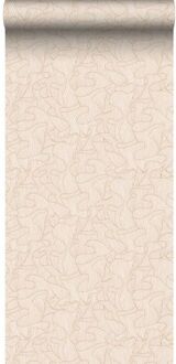Behang Koraal Zand Beige En Licht Terracotta - 50 X 900 Cm - 139500