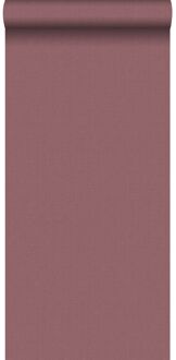 behang linnenstructuur bordeaux rood - 0,53 x 10,05 m - 14874