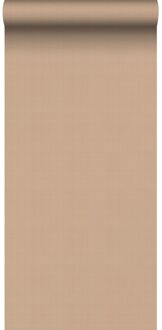 behang linnenstructuur licht terracotta - 0,53 x 10,05 m - 13