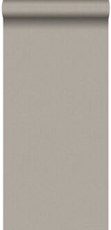 behang linnenstructuur taupe Blauw