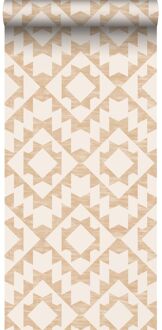 behang Marrakech aztec tapijt beige - 53 cm x 10,05 m - 13955