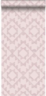 behang Marrakech aztec tapijt lila roze Blauw