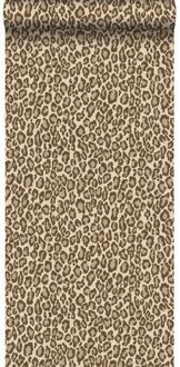 behang panterprint bruin - 0,53 x 10,05 m - 139152 Beige, Bruin