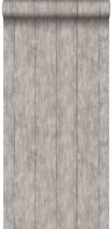 behang sloophout taupe Blauw