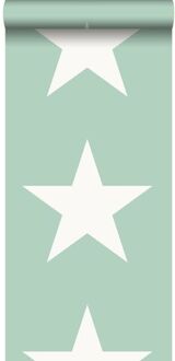 behang sterren mintgroen - 53 cm x 10,05 m - 128701