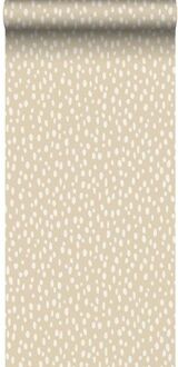 behang stippen beige - 0,53 x 10,05 m - 139554