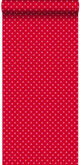 behang stippen rood en roze - 53 cm x 10,05 m - 115740 Rood, Roze