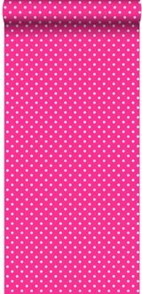 behang stippen roze - 53 cm x 10,05 m - 115741