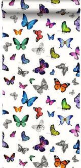 behang vlinders multicolor Blauw