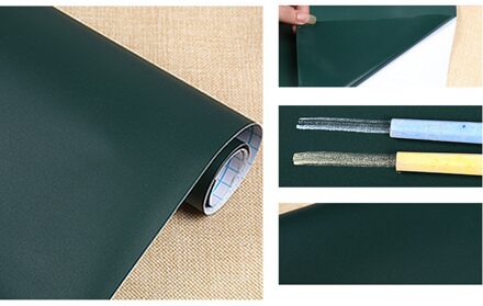 Behang Whiteboard Sticker White Board Zelfklevende Schrijven Memo Board Verwijderbare Muursticker Voor Office School Thuis 60x200cm groen