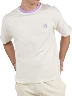 BeHappy SPRBCA-2204 Heren oversized T-shirt met korte mouwen Lila