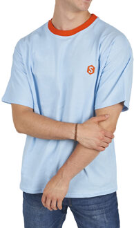 BeHappy SPRBCA-2204 Heren oversized T-shirt met korte mouwen - maat M Rood