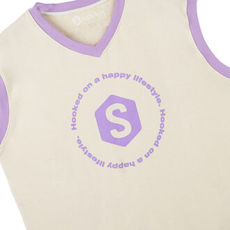 BeHappy SPRBVE-2201 vrouwen mouwloos sweatshirt met ronde hals Lila