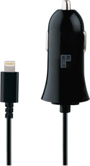 BeHello Autolader met Lightning Kabel (1,2m) 1A Recht - Zwart
