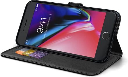 BeHello Gel Wallet Case Zwart voor iPhone 8 Plus / 7 Plus / 6S Plus / 6 Plus