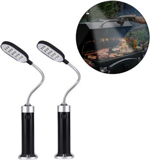 Behogar 2 stuks Draagbare Magnetische 360 Graden Verstelbare LED Grill Licht Lamp voor BBQ Barbecue Grillen Outdoor Grill Gereedschap 9LED