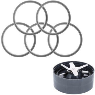Behogar 5 PCS Silicone Waterdichte Afdichting Ringen Pakkingen Vervangende Onderdelen Accessoires voor NUTRIBULLET 600 W 900 W Blender