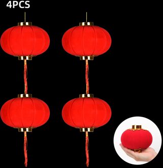 Behogar Chinese Stijl Rode Kleine Lantaarns Voor Chinese Jaar Lente Festival Patio Tuin Home Decoratie Lantaarn Decoratie nee.16 hanging ring